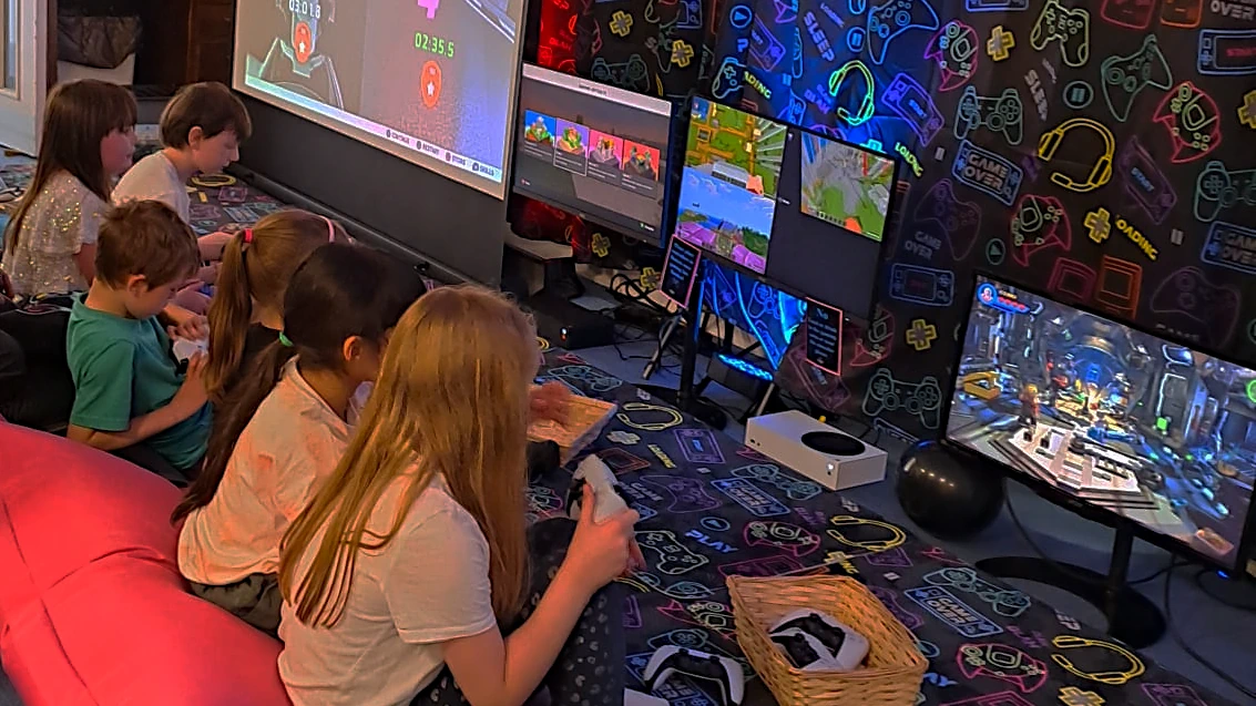 Gaming party atmosphere