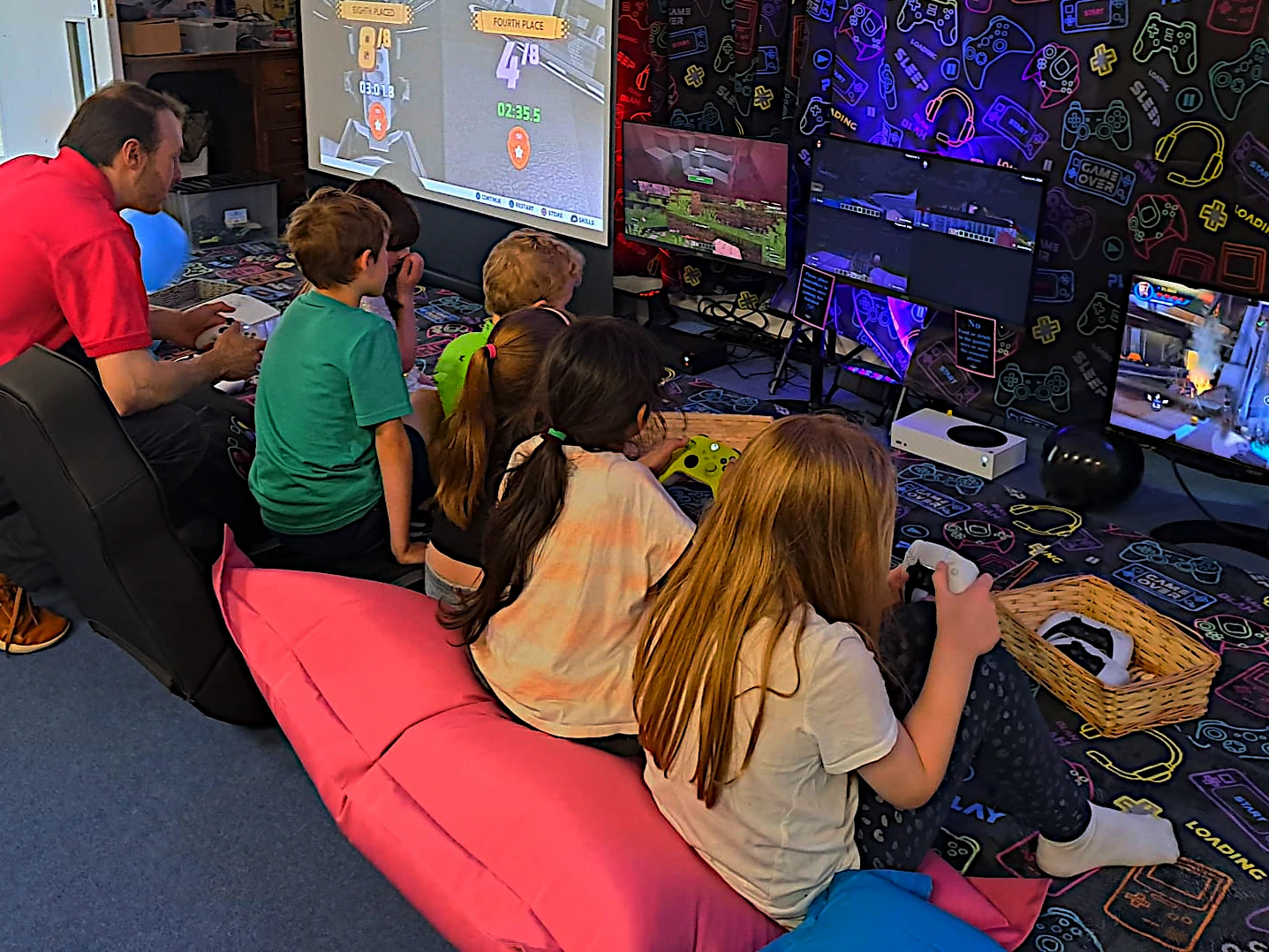 Gaming party atmosphere