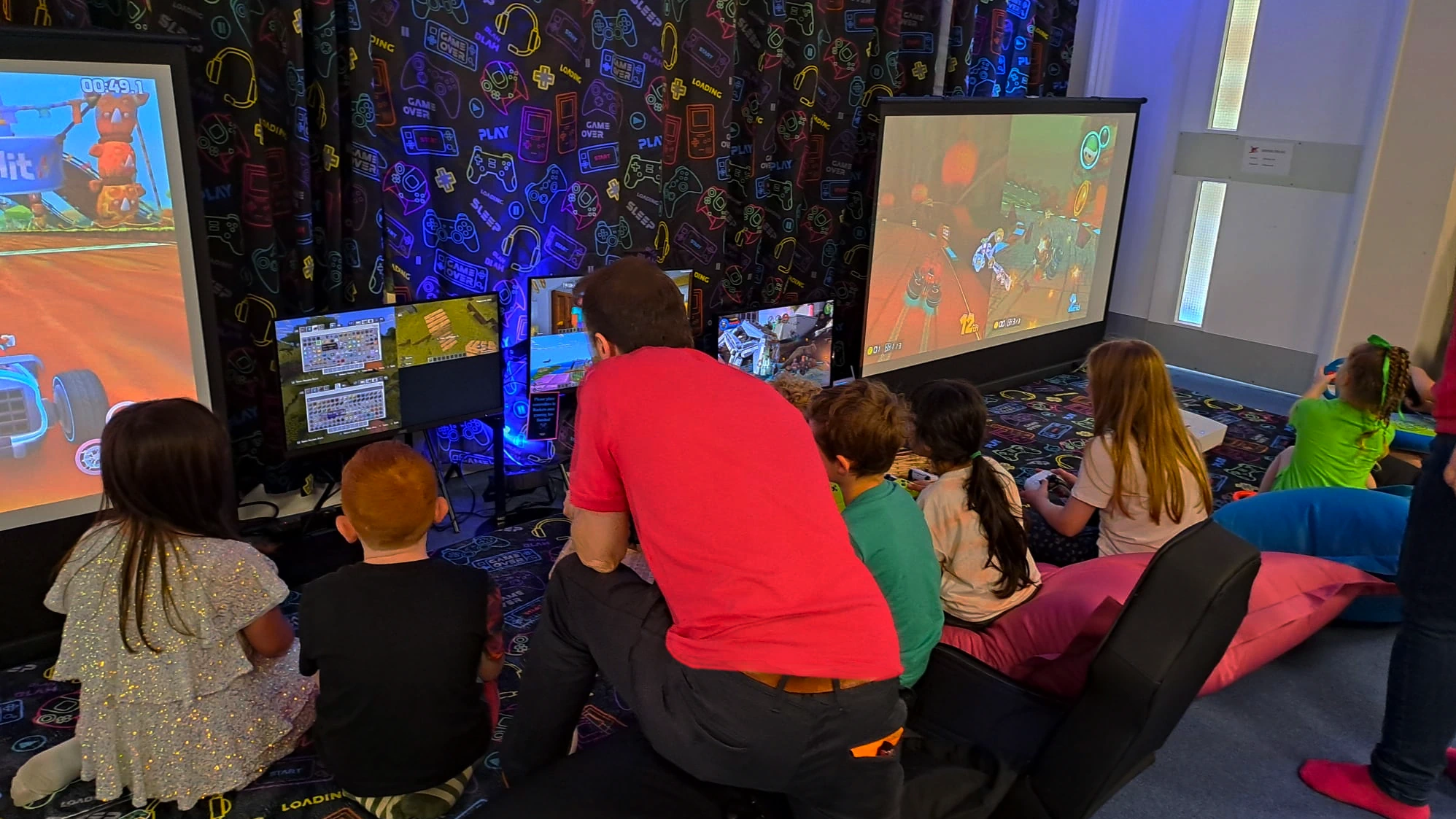 Gaming party atmosphere