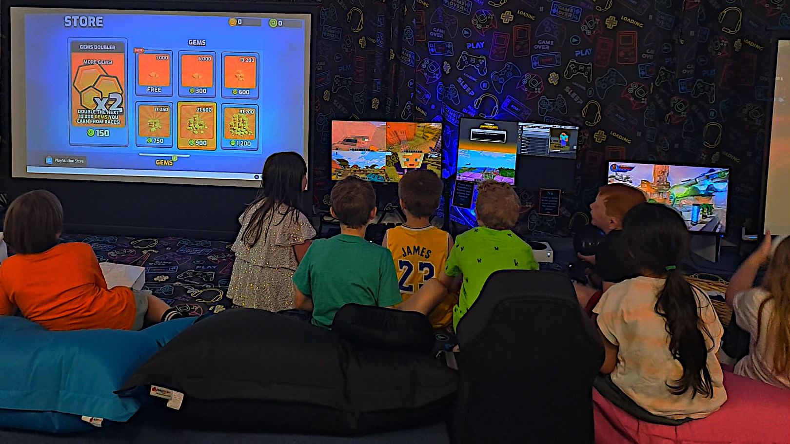 Gaming party atmosphere